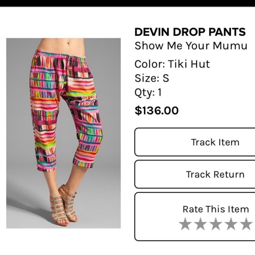 Show Me Your Mumu Devin Drop Tiki Pants‎